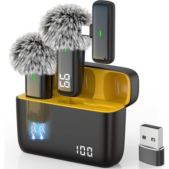 Wireless Lavalier Microphone with Charging Case