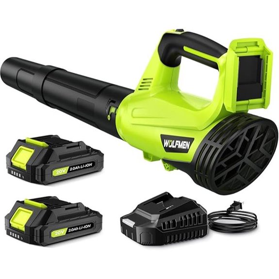 Cordless Electric Leaf Blower with Batteries and Charger