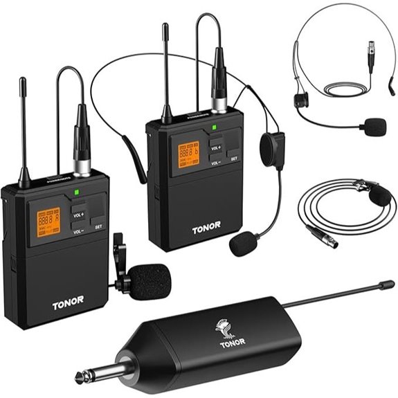 TONOR UHF Wireless Microphone System with 2 Microphones