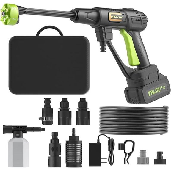 Cordless Pressure Washer 990 PSI with Nozzle and Hose