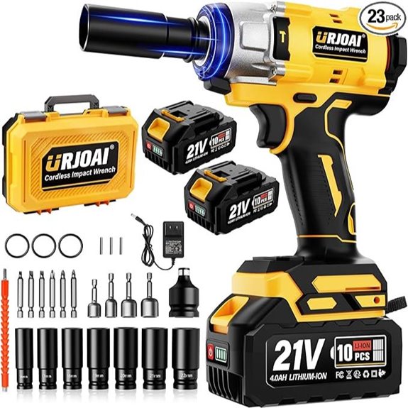 7 Best Impact Wrench Brushless Tools of 2026 for Power and Durability 6 Cordless Impact Wrench Kit with Batteries and Sockets