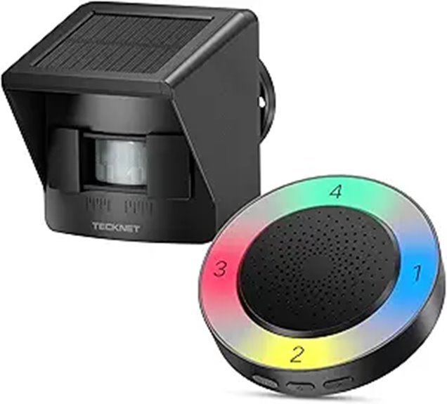 15 Best Wireless Driveway Alarms of 2026 for Enhanced Security 8 TECKNET Solar Wireless Driveway Alarm with Long Range