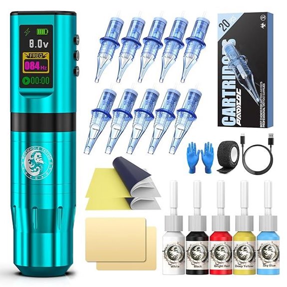 Wireless Tattoo Kit with Digital LED Display