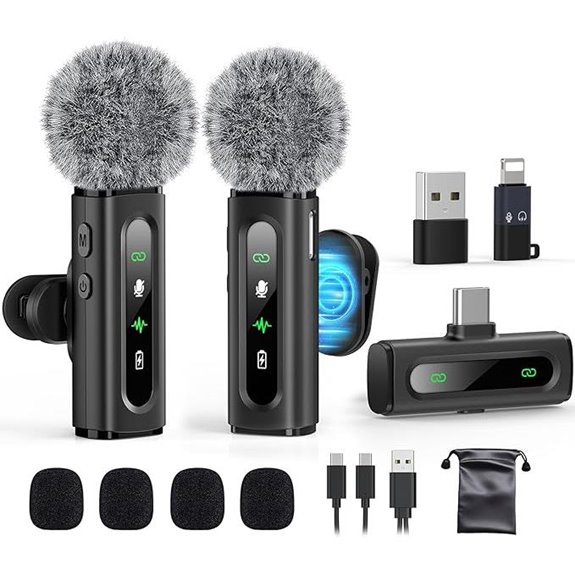 Wireless USB-C Lavalier Microphone for Android/PC Video