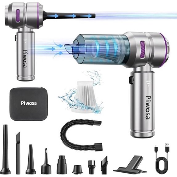 Cordless Handheld Vacuum with LED Light and Suction