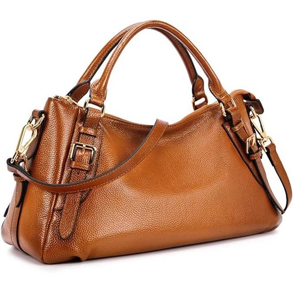 Kattee Women's Genuine Leather Crossbody Satchel Bag