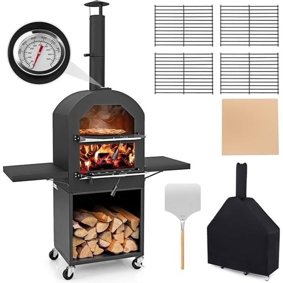 15 Best Wood-Fired Pizza Ovens of 2026 for Perfectly Crispy Crusts 11 Giantex Wood-Fired Outdoor Pizza Oven with Accessories