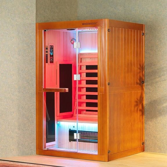 15 Best Indoor Infrared Saunas for Relaxation and Wellness in 2026 6 Woodbridge 2-Person Infrared Sauna with Bluetooth and Heaters