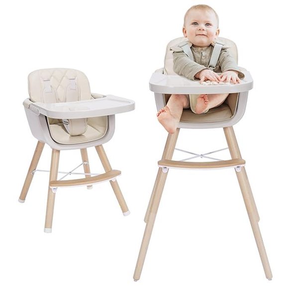 15 Best Adjustable High Chairs for Comfort and Convenience in 2026 5 Mallify 3-in-1 Wooden Baby High Chair