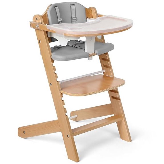 15 Best Adjustable High Chairs for Comfort and Convenience in 2026 8 Cowiewie 3-in-1 Wooden High Chair with Cushions