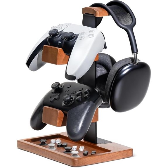 15 Best Game Storage Stands to Organize Your Collection in 2026 11 Solid Wood Gaming Controller & Headphone Stand