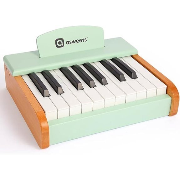 15 Best Keyboard Pianos for Kids That Will Inspire Young Musicians 11 Asweets 18-Key Kids Wooden Piano Keyboard Toy