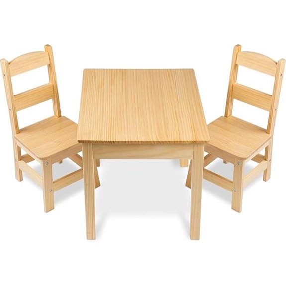 15 Best Kids’ Wooden Table Sets That Are Perfect for Play and Learning 12 Melissa & Doug Wooden Kids Table and Chairs Set