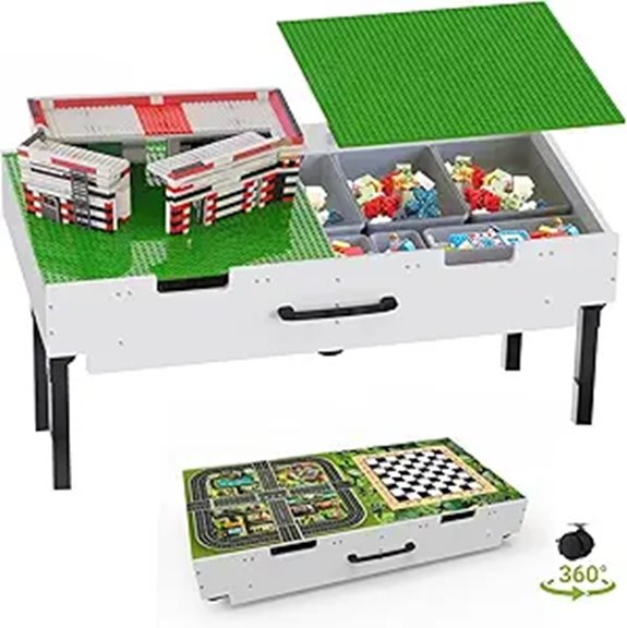 15 Best Premium LEGO Tables for a Building Experience That Lasts 4 3-in-1 Wooden Lego Activity Table with Storage
