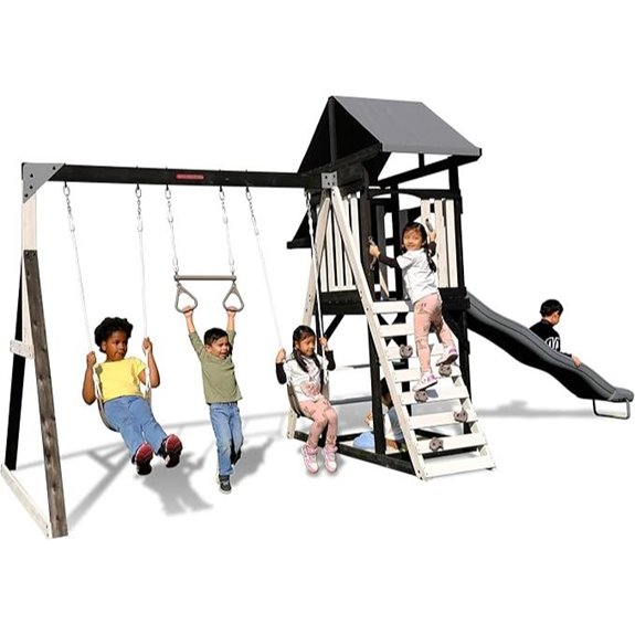 15 Best Wooden Backyard Playsets That Will Keep Kids Entertained All Summer 15 Sportspower Roswell Wooden Swing Set with Slide