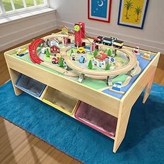 15 Best Wooden Train Tables for Kids’ Playrooms in 2026 5 Wooden Toddler Train Set & Reversible Play Table