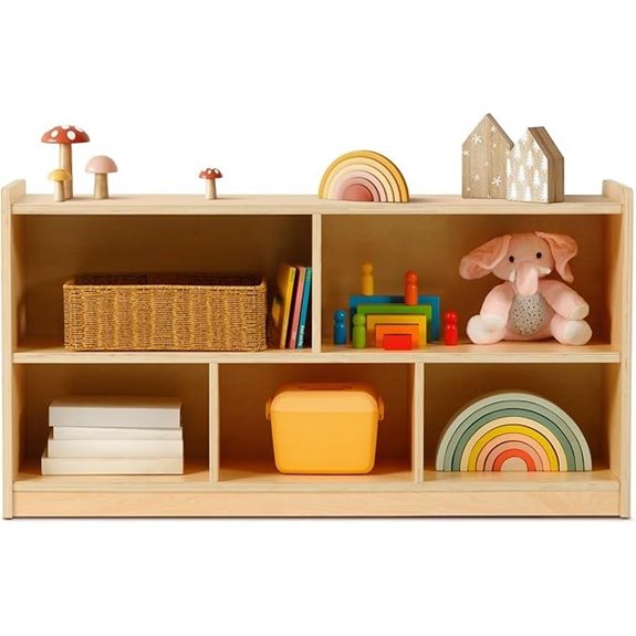 OOOK Montessori Wooden Toy Storage Shelf (5-Section)