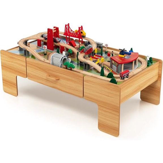 15 Best Wooden Train Tables for Kids’ Playrooms in 2026 10 Costzon 2-in-1 Wooden Train Table with Storage