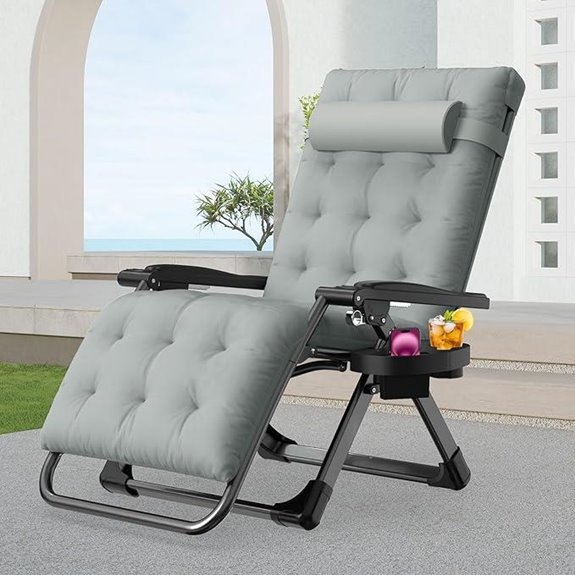 Suteck Zero Gravity Lounge Chair with Side Tray