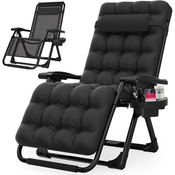 15 Best Outdoor Lounge Chairs With Cushions for Ultimate Relaxation in 2026 7 Suteck Zero Gravity Reclining Camping Lounge Chair