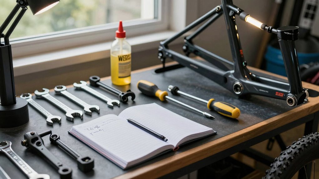 bike tools and maintenance records