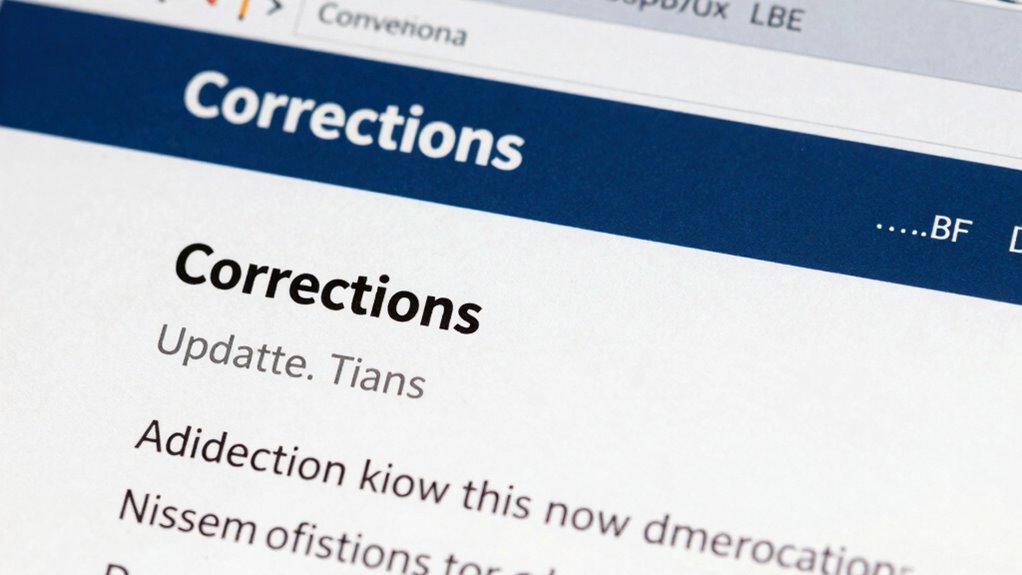 embrace transparency through corrections