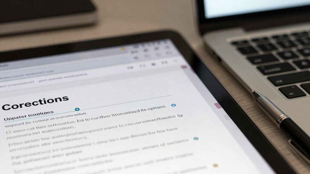 prompt correction and transparency