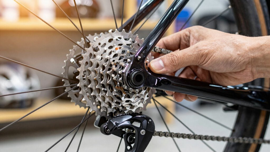 replace worn cassette and chainring