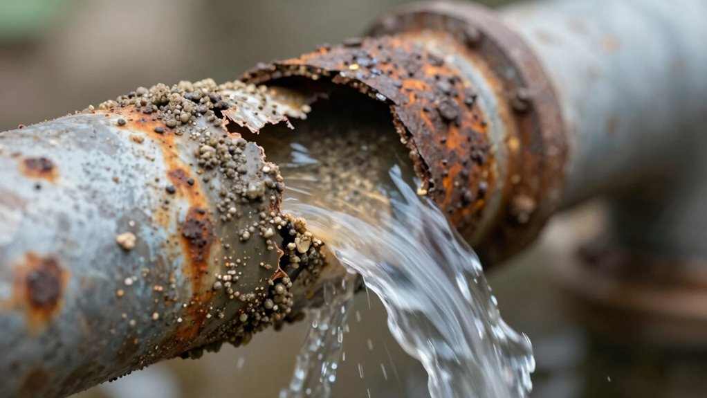 sediment causes pipe blockages