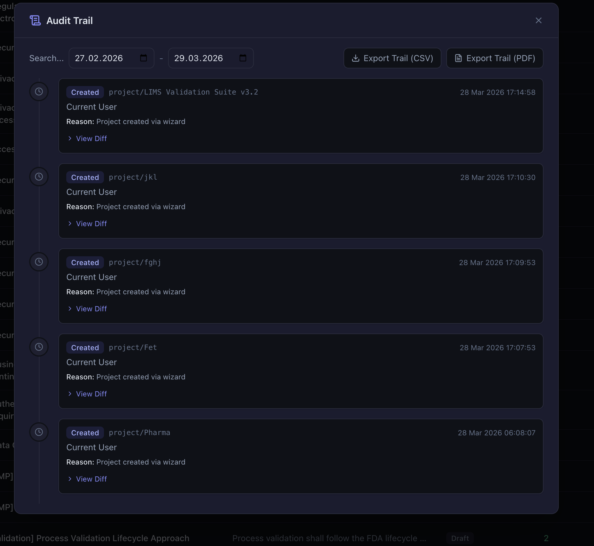 Building a Regulated Quality Platform with React, Zustand, and AI: QAtrial's Technical Architecture 2 Qatrial Audit Trail