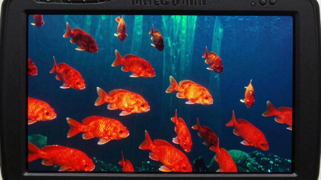 How to Read Fish Finder Screens Without Guessing 7 color coded fish school detection
