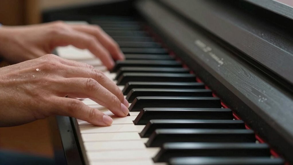 digital piano ergonomics and controls