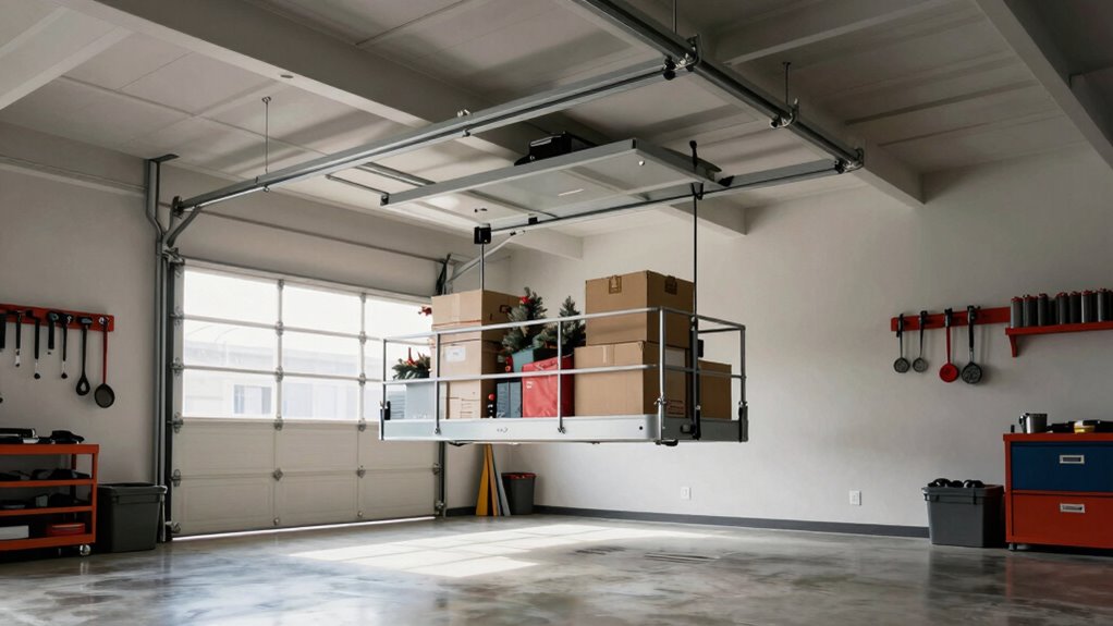 The Ceiling Storage Lift Question Every Garage Eventually Asks 2 efficient overhead garage storage
