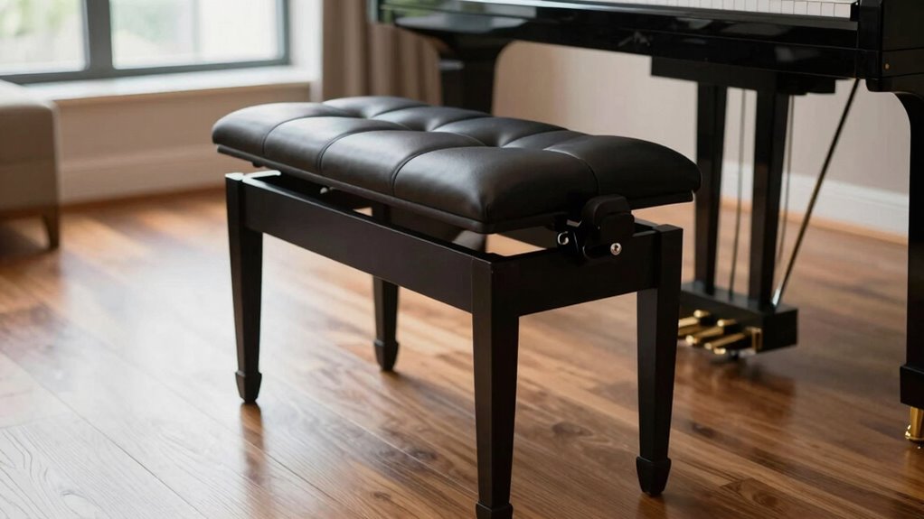 ergonomic organized piano setup