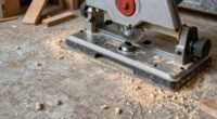 garage miter saw dust