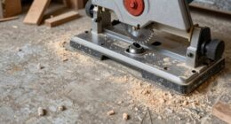 garage miter saw dust