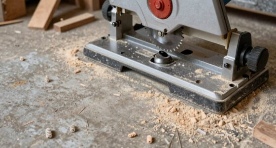 garage miter saw dust
