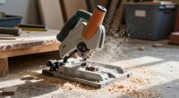 garage miter saw dust