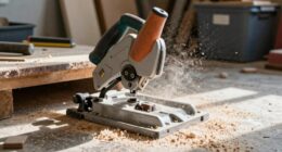 garage miter saw dust