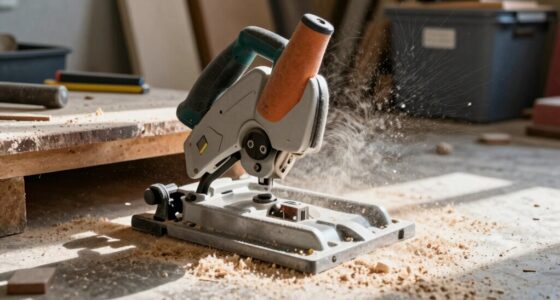 garage miter saw dust