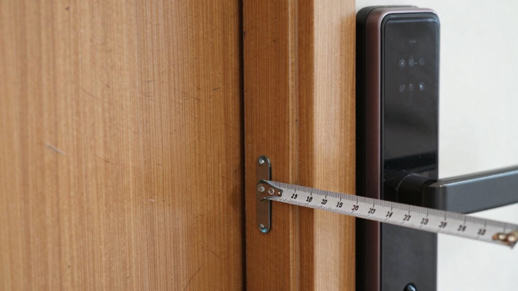measuring door for smart lock