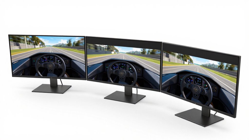 How Triple-Monitor Geometry Changes Sim Racing Perception 4 monitor configurations for racing