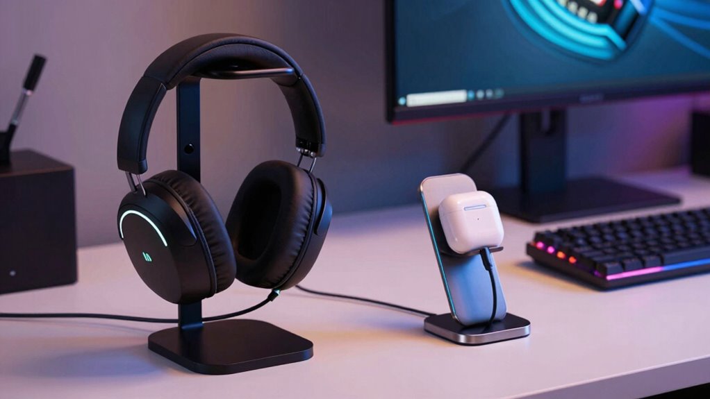 Why Headset Stands and Charging Stands Are Different Decisions 11 organized accessible gaming setup