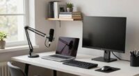 organized minimalist streaming setup