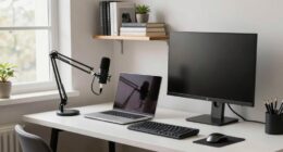 organized minimalist streaming setup