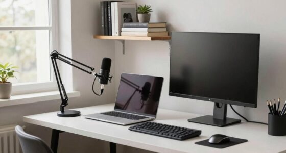 organized minimalist streaming setup