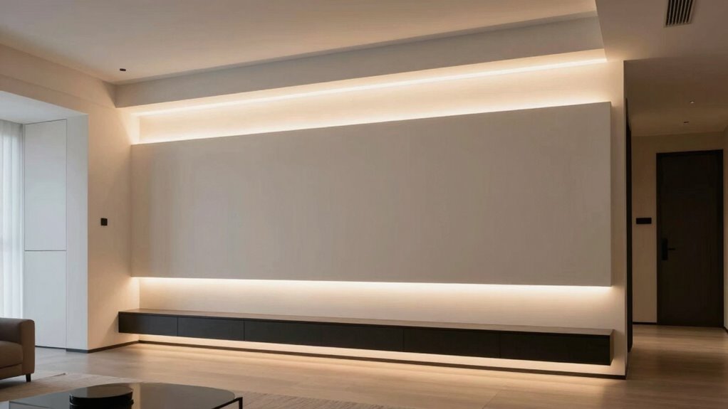 organized sleek lighting setup