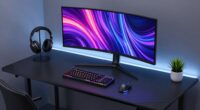 organized stylish gaming workspace