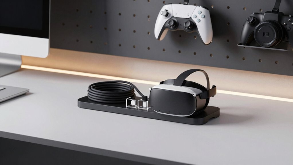 organized vr accessory storage