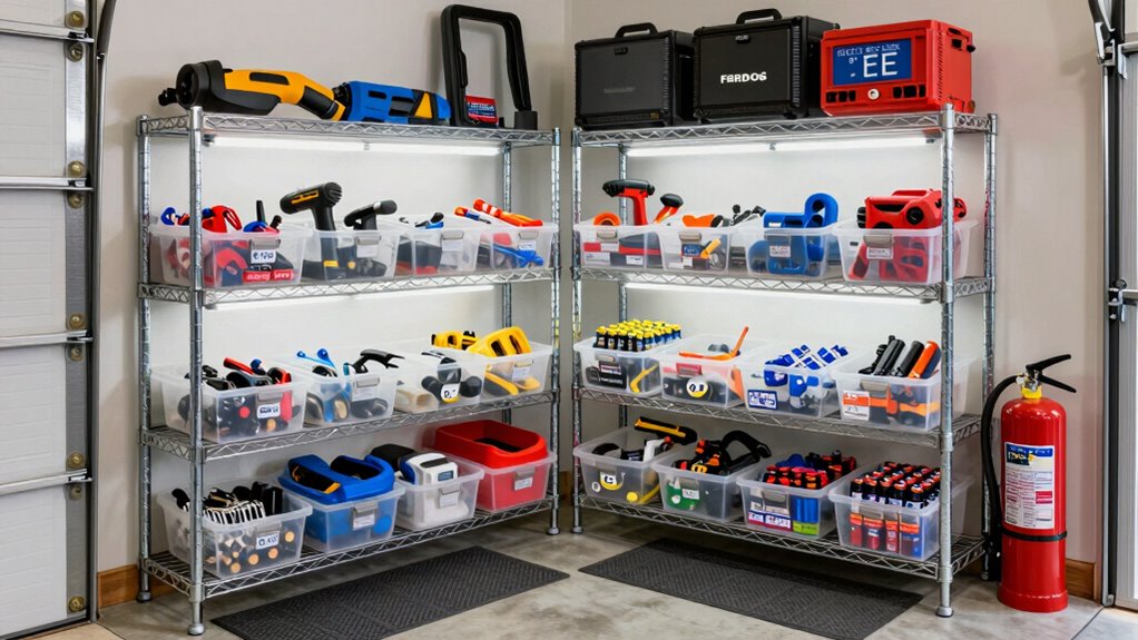 secure organized garage storage